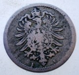 Moneda Germania 5 Pfennig 1874 A, Imperiul German, Nichel-Cupru, KM#3