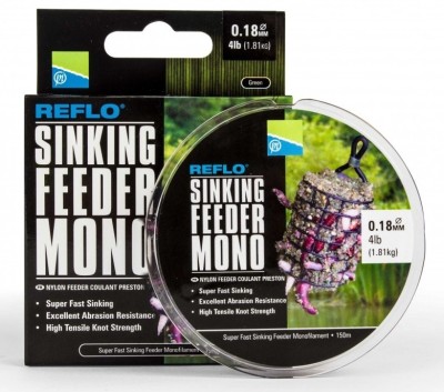 Fir Monofilament Preston Reflo Sinking Feeder 150m, 0.26mm, 3.63kg foto