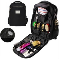 Rucsac frizerie spațios negru pentru accesorii și unelte BarberTOP