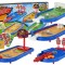 Set de jocuri 4 in 1, pentru copii, baschet, fotbal, bowling si tinta, LeanToys, 9470