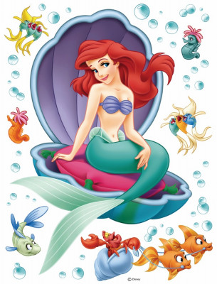 Sticker Micuta Sirena - Ariel - 65x85cm - DK864 foto