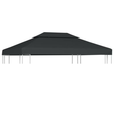 vidaXL Acoperiș de pavilion, 2 niveluri, antracit, 4x3 m, 310 g/m&amp;sup2; foto
