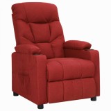 vidaXL Fotoliu rabatabil, roșu vin, material textil