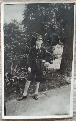 Elev de la Liceul Ienachita Vacarescu, Targoviste 1940// foto tip CP foto