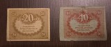 Lot 2 Bancnote Rusia - 20 si 40 Roubles 1917