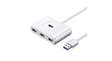 Ugreen HUB USB multifuncțional USB tip c - 4 x USB 3.0, 1m, alb (CR113)