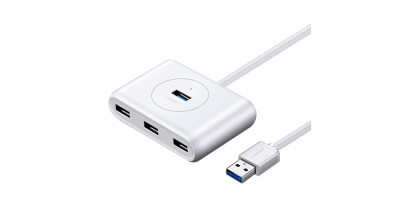 Ugreen HUB USB multifuncțional USB tip c - 4 x USB 3.0, 1m, alb (CR113) foto