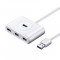 Ugreen HUB USB multifuncțional USB tip c - 4 x USB 3.0, 1m, alb (CR113)