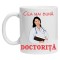 Cana alba personalizata &quot;cea mai buna doctorita&quot;, INOVATIX&reg;. 330ml