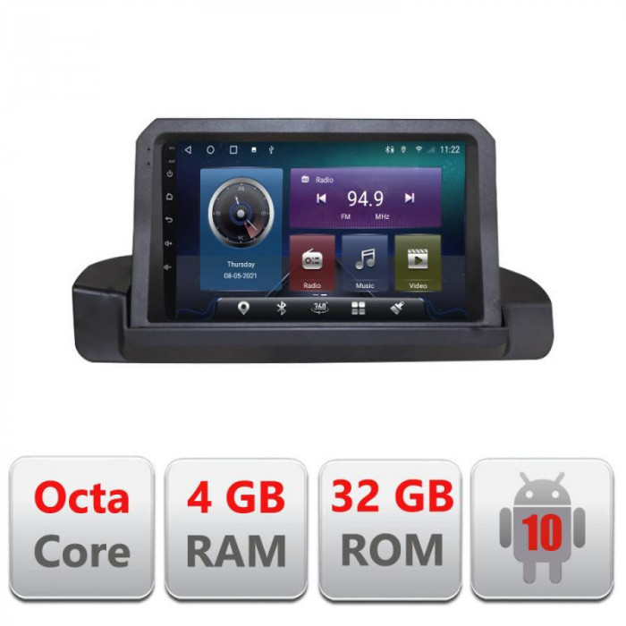 Navigatie dedicata BMW Seria 3 E90 fara ecran de fabrica Octa Core cu Android Radio Bluetooth Internet GPS WIFI 4+32GB 4+32 Kit CarStore Technology