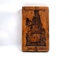 Forma de Turta Dulce Sau Partipan lemn sec XIX husar calare calaret prusac monograma marcata IL 1850 matrita veche