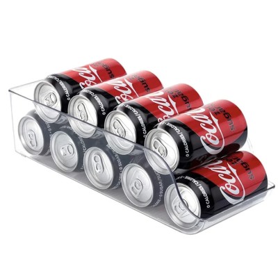 Cutie organizator frigider sau dulap Pufo pentru depozitare doze de suc, bere, sticle de apa, 34 cm foto