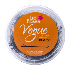 Agrafe pentru par Lila Rossa Vogue, 500 g, 6 cm, Negru foto