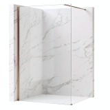 Paravan de dus Rea Flexi Transparent / Brush Copper 140