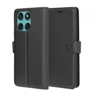 Husa pentru Motorola Edge 60 Fusion / Edge 60, Techsuit, Leather Folio, Neagra foto