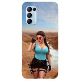 Husa compatibila cu Oppo A5 (2020) model Lara Croft, Silicon, TPU, Viceversa, Transparent, Carcasa