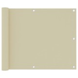 VidaXL Paravan pentru balcon, crem, 75x500 cm, țesătură oxford