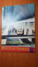 stiinta si tehnica octombrie 1982-amplu articol si foto metroul din bucuresti foto