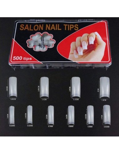 Set 500 unghii false full tip aspect natural