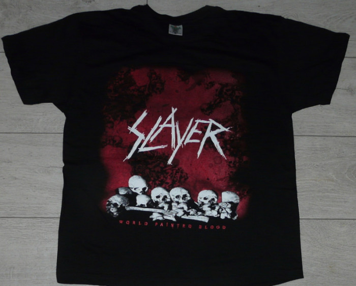 Tricou Slayer-World Painted Blood, Casca nazist,666 ,formatii rock