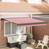 Cumpara ieftin Cortina Retractabilă Manual Roșu și alb 350 x 250 cm