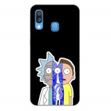 Husa compatibila cu Samsung Galaxy A40 Silicon Gel Tpu Model Rick And Morty Connected