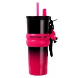 Termos din otel inoxidabil, 710ml - cupa pentru masina, o singura pipeta - fuchsia, Oem