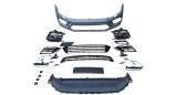 Set bara fata VW Scirocco, 07.20, cu/ fara gauri senzori parcare; cu gauri spalator; grunduit, de vopsit; type R-line; cu grile, cu sub bara cover;