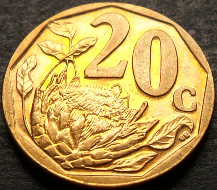 Moneda 20 CENTI - AFRICA de SUD, anul 2016 *cod 3051 A = AFORIKA BORWA