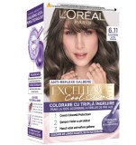 Vopsea de par permanenta Excellence Cool Creme 6.11 Blond Inchis Ultra-Cenusiu, 192ml, L&#039;Oreal Paris