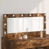 VidaXL Oglindă de toaletă cu oglindă Stejar fumuriu 100 x 45 x 18 cm 868329