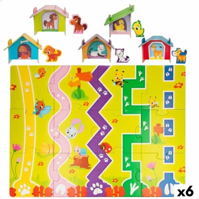 Puzzle pentru Copii Lisciani Giochi 48 x 1 x 36 cm Fermă 12 Piese 27 Piese (6 Unități) foto