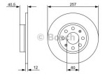 Disc frana OPEL CORSA D (2006 - 2016) BOSCH 0 986 479 C11