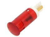Lampă de control LED roşie &Oslash;12mm, 24V DC, plată - APEM