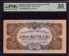 100 Lei - 1944 Comandamentul Armatei Rosii, Ocupatia Rusa. CAR . AUNC 55 PMG