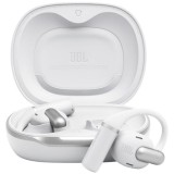 Casti Open-Ear JBL Sense Pro, True Wireless, Bluetooth, Hi-Res Audio, 4 microfoane, Multipoint, Autonomie 38 ore, Alb