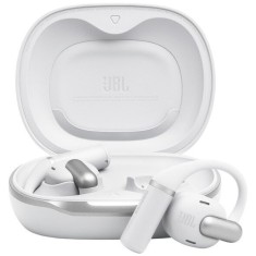 Casti Open-Ear JBL Sense Pro, True Wireless, Bluetooth, Hi-Res Audio, 4 microfoane, Multipoint, Autonomie 38 ore, Alb