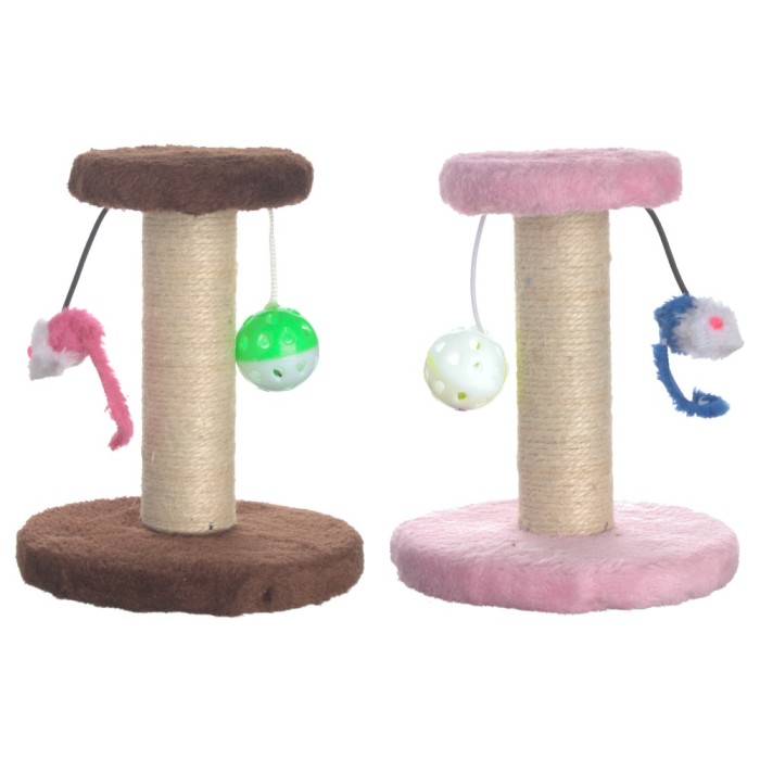 Jucarie sisal roz &amp; maro 17/17/20 cm