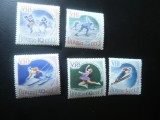 Serie URSS 1960 Olimpiada Iarna Squaw Valley , 5 valori, Nestampilat