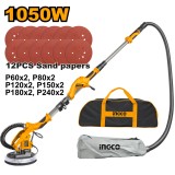 Cumpara ieftin Masina de slefuit pereti telescopica 1050W, 225mm, 2m, slefuitor Ingco DWS10501
