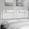 VidaXL Pernă pentru tăblie pat, Viana, alb, 200 cm, piele artificială 374815