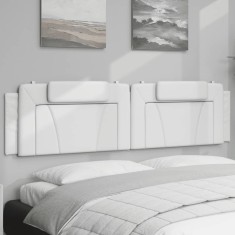 vidaXL Pernă pentru tăblie pat, Viana, alb, 200 cm, piele artificială 374815