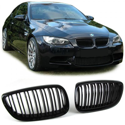 Grila dubla BMW E92 E93 NFL M-LOOK negru lucios foto