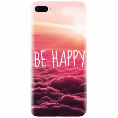 Husa silicon pentru Apple Iphone 8 Plus, Be Happy Puffy Clouds foto