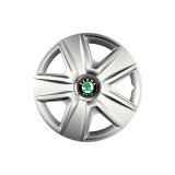 Set 4 capace roti Cu Inel Cromat Esprit R16 Compatibil Cu Skoda, Autohelix MSA