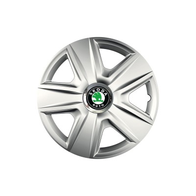Set 4 capace roti Cu Inel Cromat Esprit R16 Compatibil Cu Skoda foto