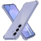 Asteroid GSM - Shockproof Clear Silicone - Samsung Galaxy S26 FE / S25 FE - Smoke Black