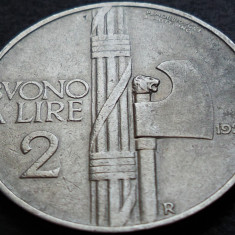 Moneda istorica (BUN PENTRU) 2 LIRE - ITALIA, anul 1923 *cod 4886