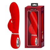 Vibrator Rabbit Prescott, Rosu, 20 cm