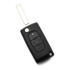 Citroen / Peugeot 307 – Carcasa tip cheie briceag 3 butoane, lama VA2-SH3, cu suport baterie, buton portbagaj